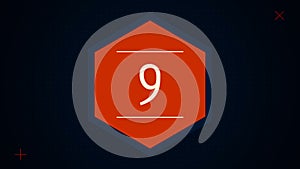 Animation of counting to 25. Stylish Animation of numbers 0 to 25. Count to twenty five. Countdown to 25. Digital timer