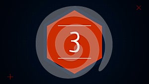 Animation of counting to 25. Stylish Animation of numbers 0 to 25. Count to twenty five. Countdown to 25. Digital timer