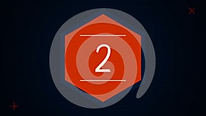 Animation of counting to 25. Stylish Animation of numbers 0 to 25. Count to twenty five. Countdown to 25. Digital timer