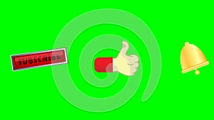 animation of CTA icon with green screen