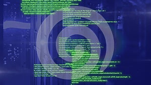 Animation of data processing over computer servers