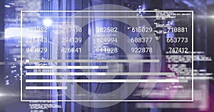 Animation of data processing over server room