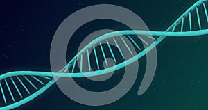 Animation of DNA structure against blue background