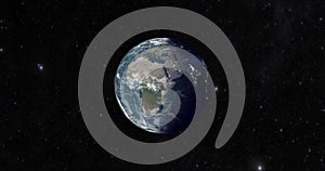 Animation of Earth seen from space,