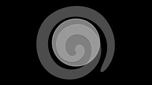 animation fades gray circle. black background 2d motion