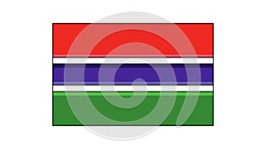 animation of forming the flag of the gambia