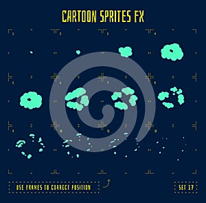 Animation frames or smoke sprites