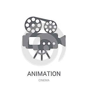 animation icon. Trendy animation logo concept on white background from Cinema collection