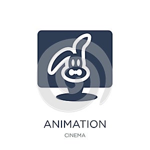animation icon. Trendy flat vector animation icon on white background from Cinema collection