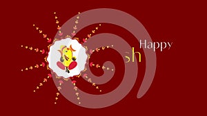 Animation for Illustration of Happy Ganesh Chaturthi