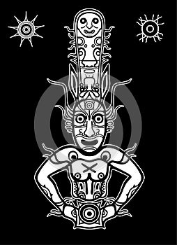 Animation image of ancient pagan god.