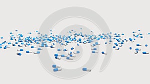 Animation of pills falling down