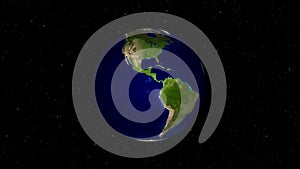 Animation of planet Earth rotation.