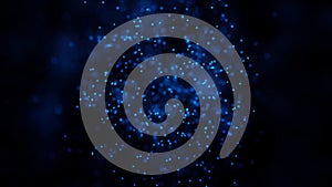 Animation of plexus network from phone symbol on colorful background with flowing of plexus particles. Animation of