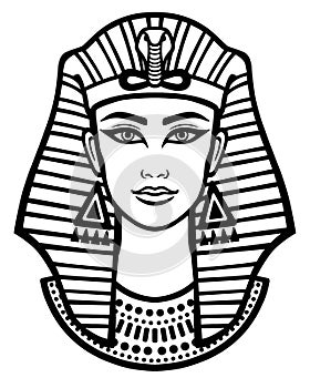 Animation portrait of the beautiful Egyptian woman.