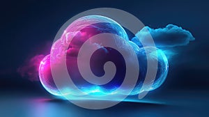 animation pulsating cloud upload icon