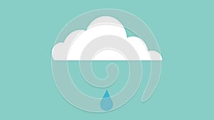 Animation of rain falling from a cloud