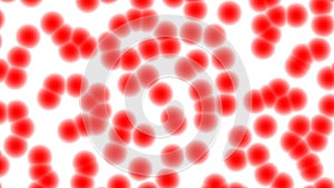 Animation of red blood cells in an artery, flow inside body, medical human health-care.Red blood cells.