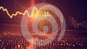 animation rotating bitcoin icon design