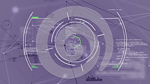 Animation of rotating safe lock over information and data processing