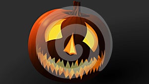 Animation of scary Halloween pumpkin