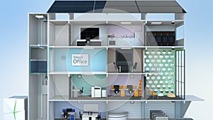 Animation of smart office building concept