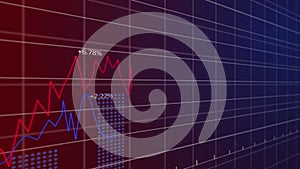 Animation of statistics and financial data processing over gird