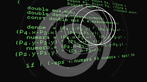 Animation of traingles, scope scanning over data processing