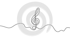 Animation of treble clef is drawn