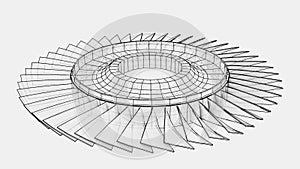 Animation of Turbine wheel concept outline
