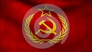 Animation of URSS flag at wind
