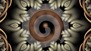 Animation of a vintage abstract background of a circular ornament