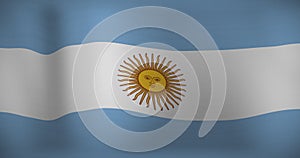Animation of waving flag of argentina