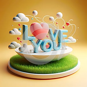 animation of the word love you Ope