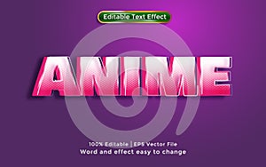 Anime editable text effect
