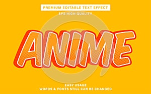 Anime editable text effect photo