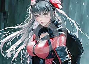 Anime heroine girl. Generative AI
