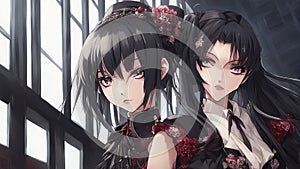 anime inspired Asian goth lolita photo