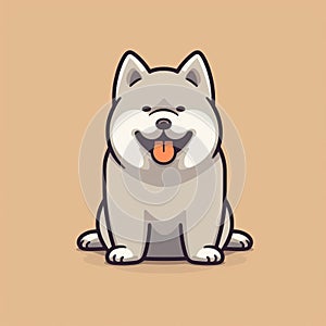 Schizo Breed: Cute And Funny Cartoon Husky Dog Icon