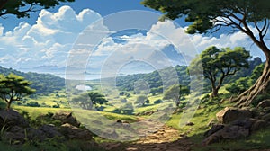 Animecore Landscape: Majestic Vistas And Nature\'s Wonder