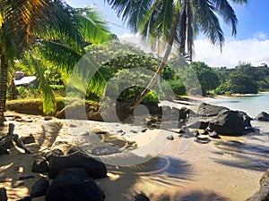 Anini Beach on the island of Kauai Hawaii