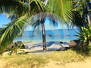 Anini Beach on the island of Kauai Hawaii photo