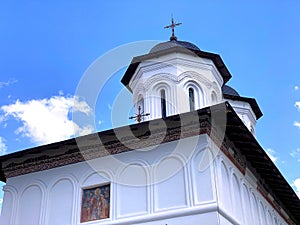 Aninoasa Monastery. Orthodox Christian church in Arges Romania. Religious site