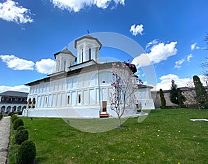 Aninoasa Monastery. Orthodox Christian church in Arges Romania. Religious site