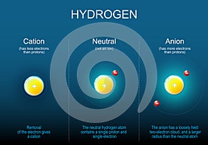 Anion, Cation and Neutral atoms of Hydrogen