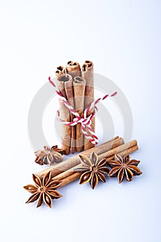 Anise and cinamon isolated