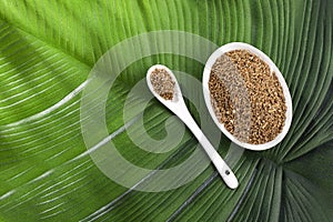 Anise seeds seasoning in a bowl - Pimpinella anisum