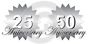 25 aniversary, 50 aniversary