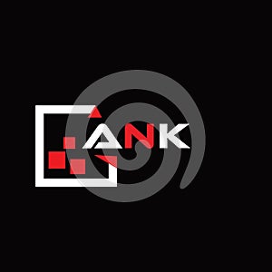 ANK creative minimalist letter logo. ANK unique vector initials alphabet letter logo design ANK creative minimalist letter logo