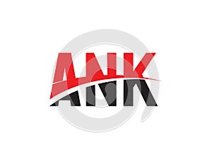 ANK Letter Initial Logo Design Vector Illustration